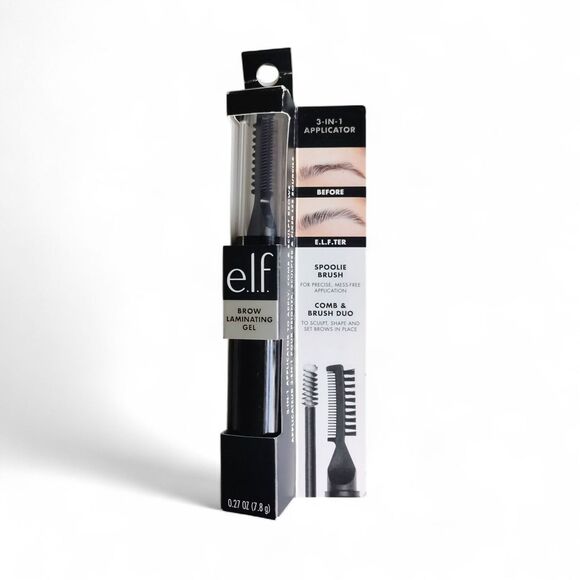 Elf Brow Laminating Gel Clear 3 in 1 Applicator Spoolie Brush Eyebrow Makeup Eye - Picture 1 of 16